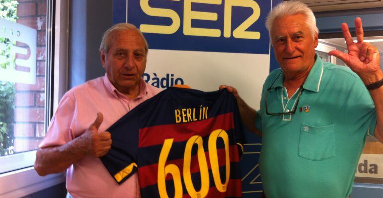 Els dos culés lleidatans als estudis de Ràdio Lleida.