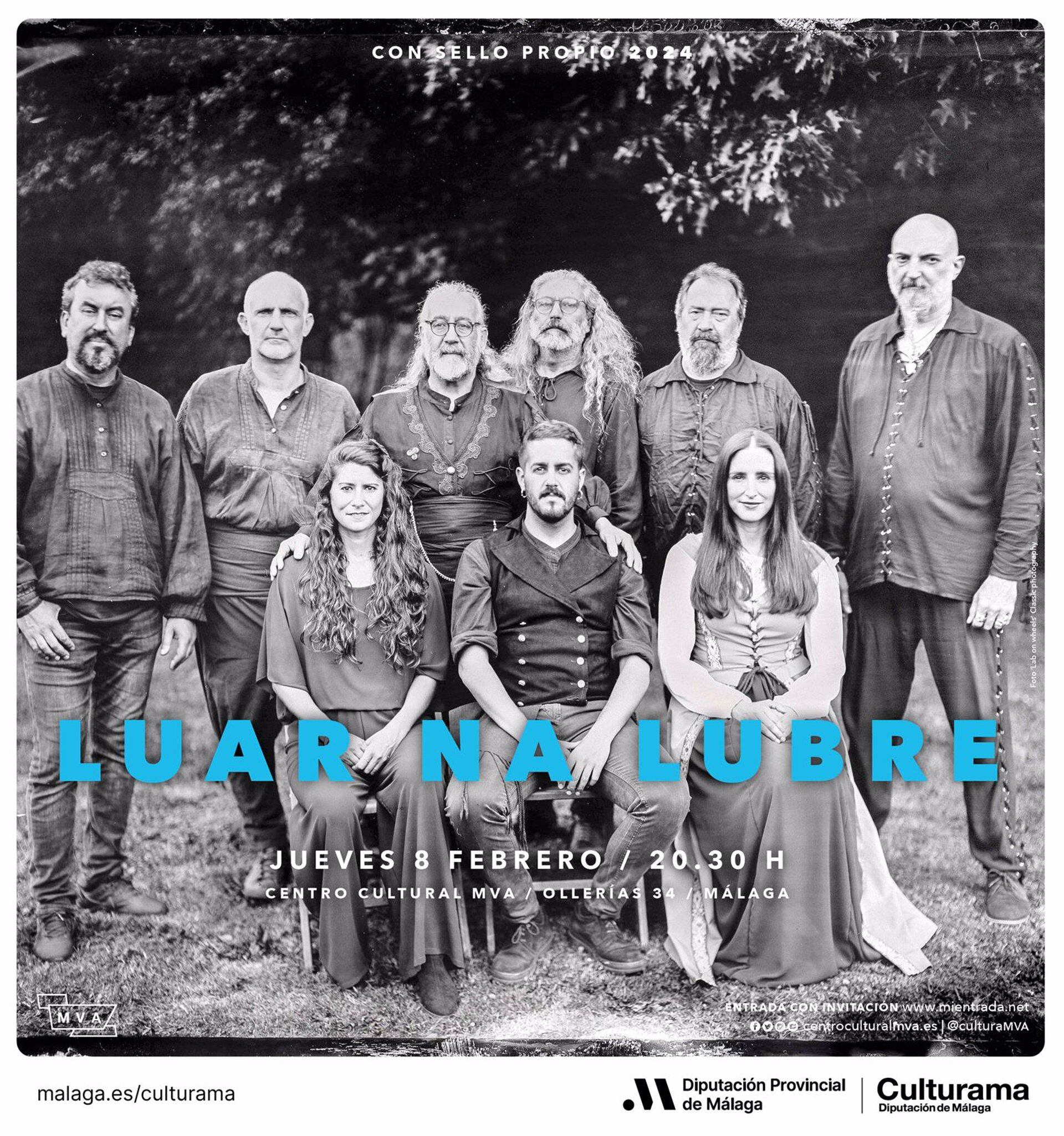 Cartel promocional del concierto de Luar Na Lubre