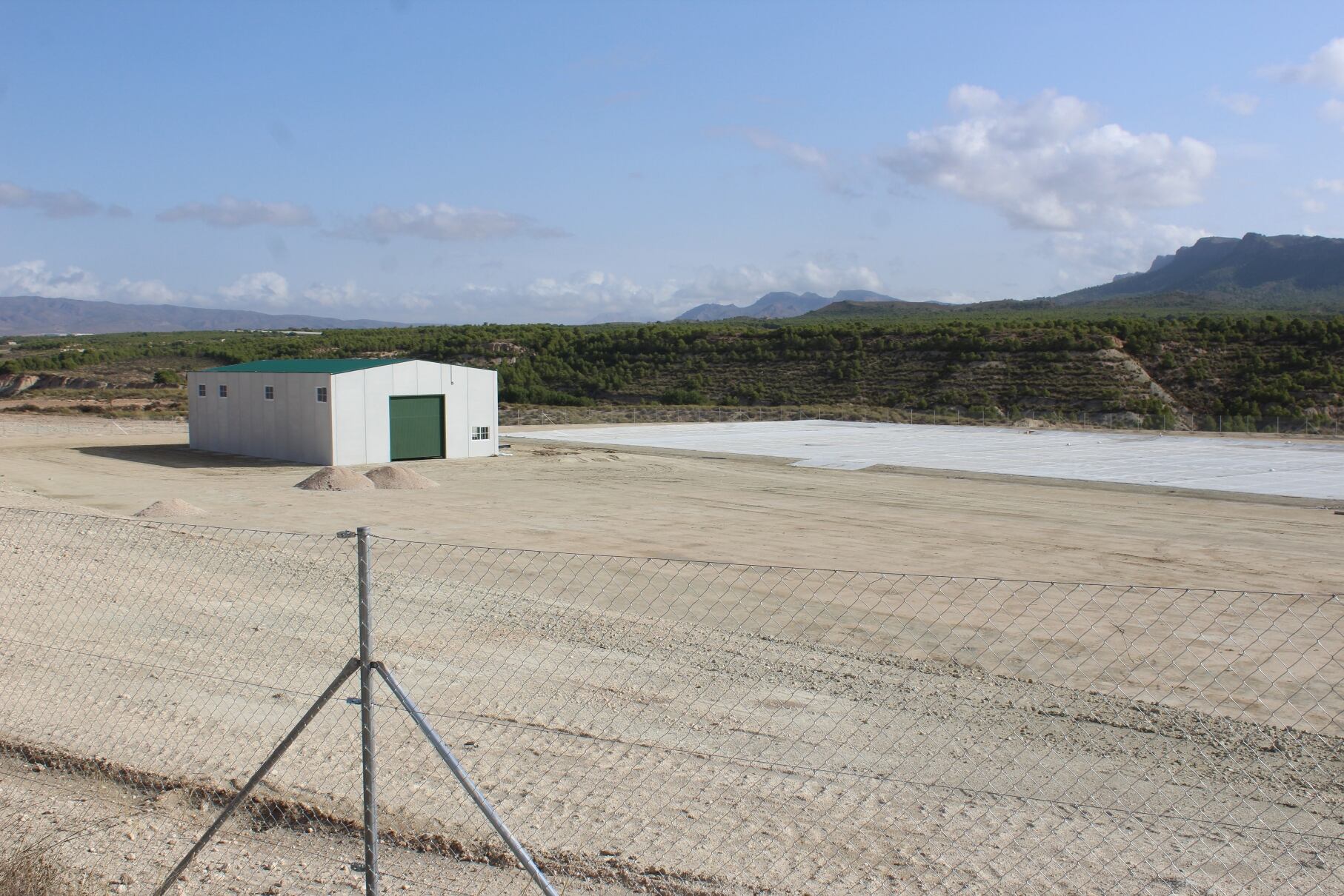 Planta de compostaje en construcción ubicada en el término municipal de Cieza