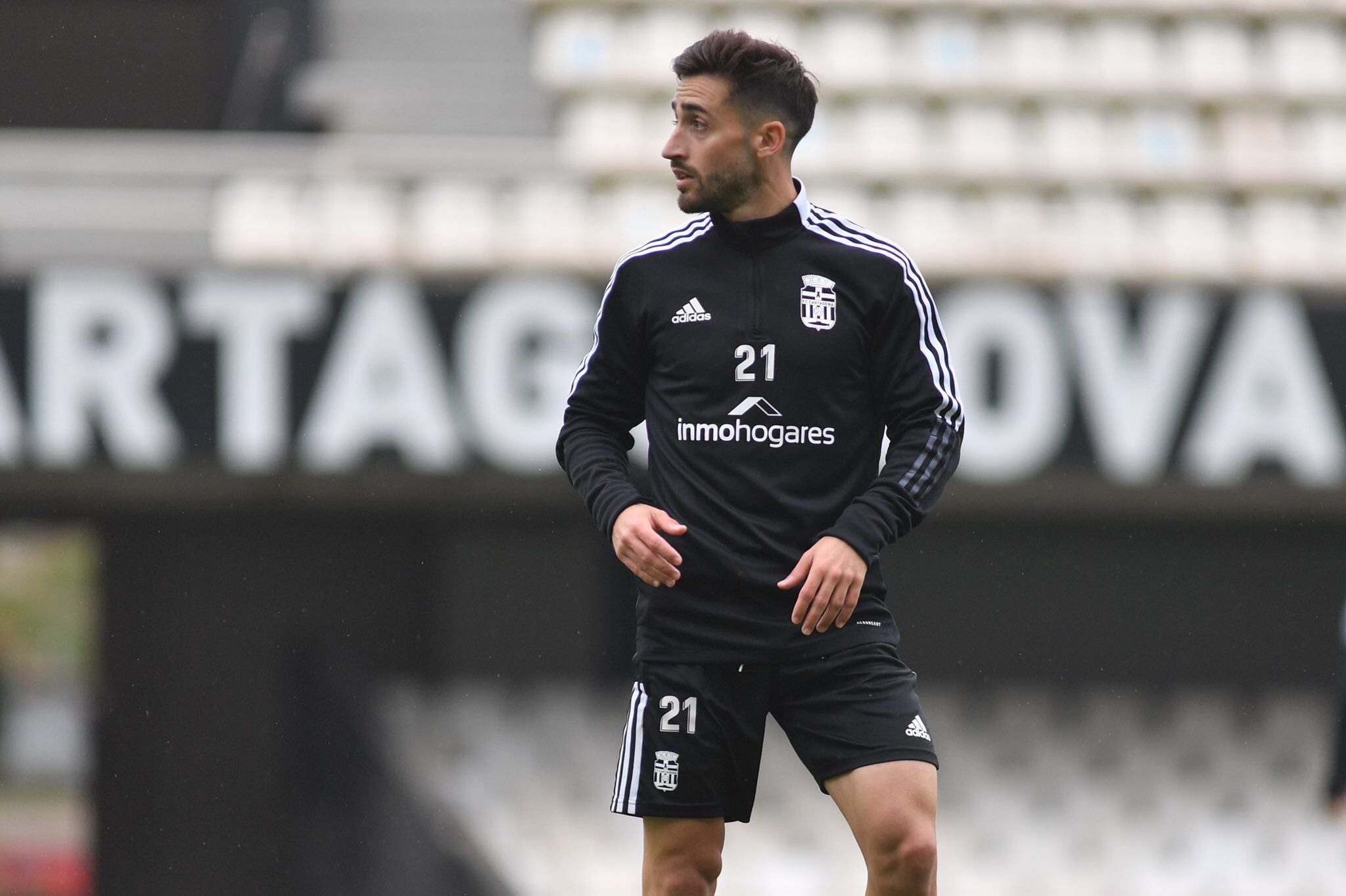 Nacho Gil tras el entrenamiento de esta mañana