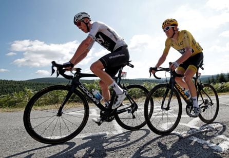 Froome y Thomas, durante la carrera