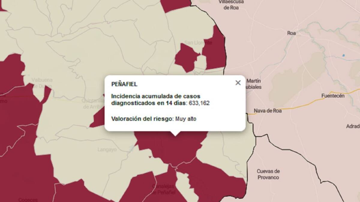 Ascenso de la tasa de contagios en Peñafiel