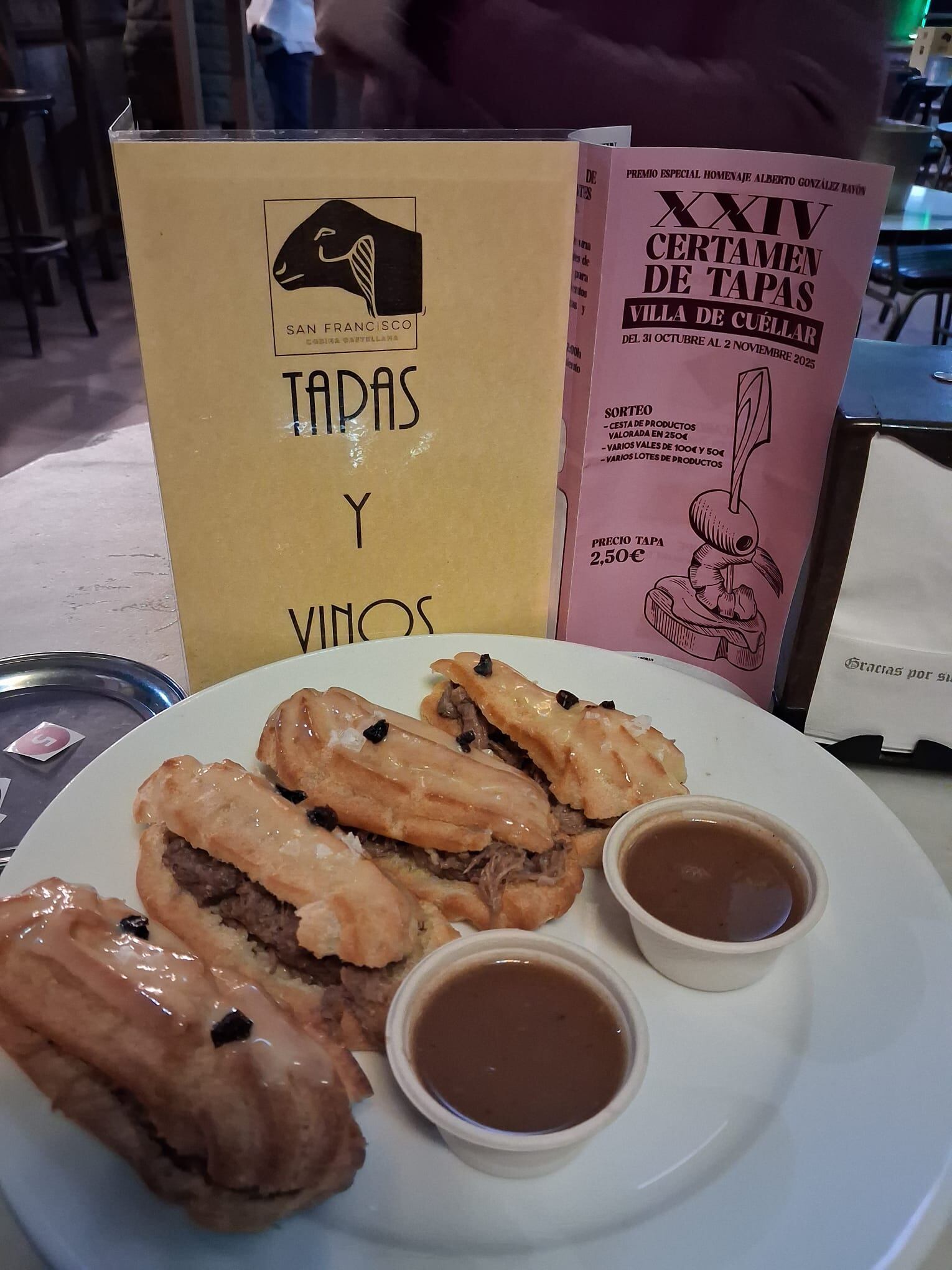 Tapa ganadora del XXIV Certamen de Tapas Villa de Cuéllar 2025