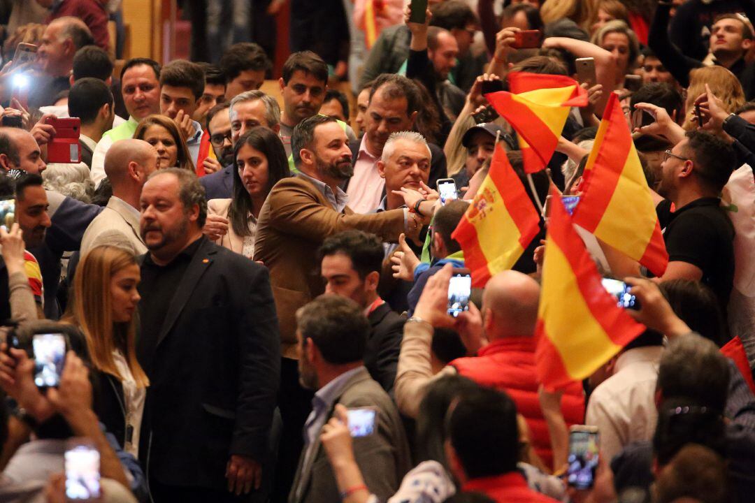 Santiago Abascal participa en una acto con simpatizantes