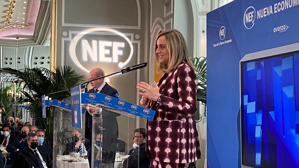 Marifrán Carazo, en el Foro Nueva Economía en Madrid