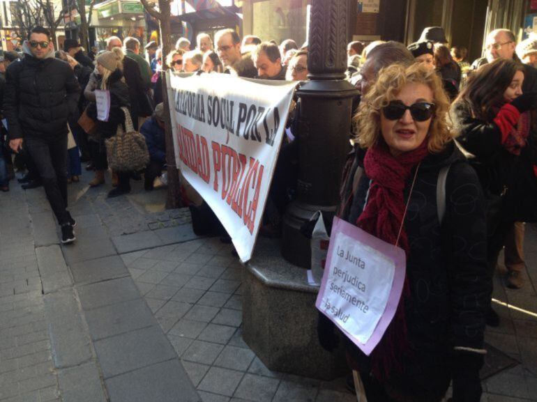 Imagen de archivo de una protesta de la Plataforma en Defensa de la Sanidad Pública de León