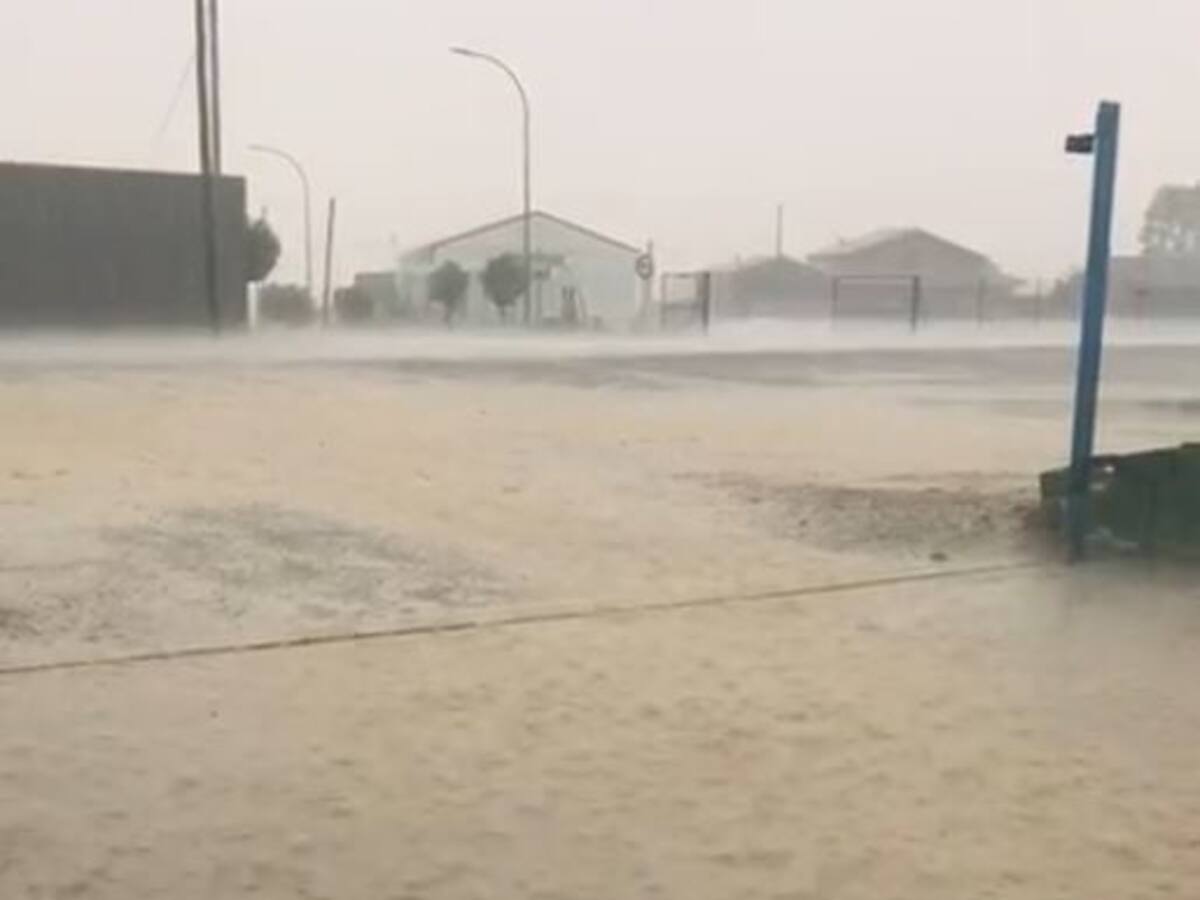 Las tormentas dejan mucha agua en el norte de la provincia y granizo en alguna zona de Monegros