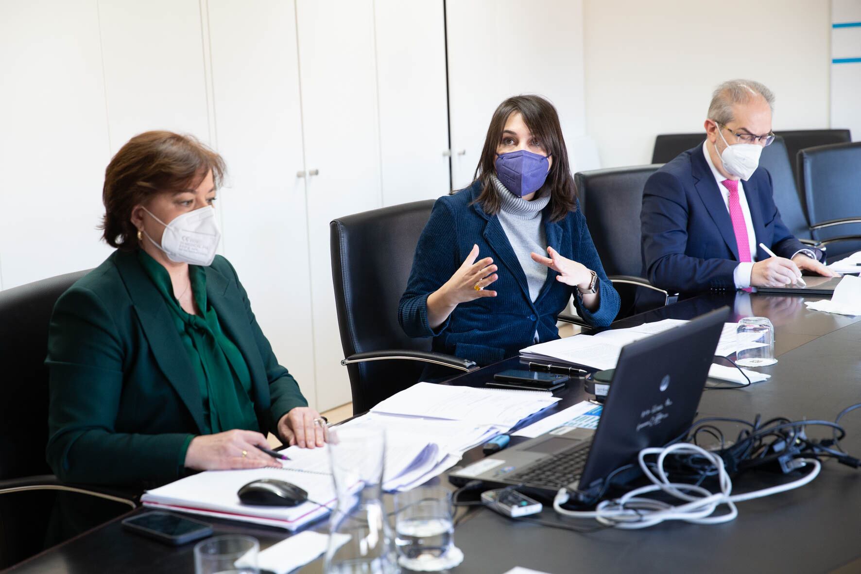 La conselleira de Empleo e Igualdad, María Jesús Lorenzana, participó este viernes en el pleno del Observatorio Gallego de la Violencia de Género