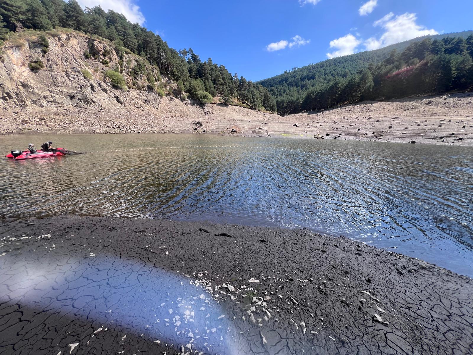 Vaciado de la presa de El Tejo