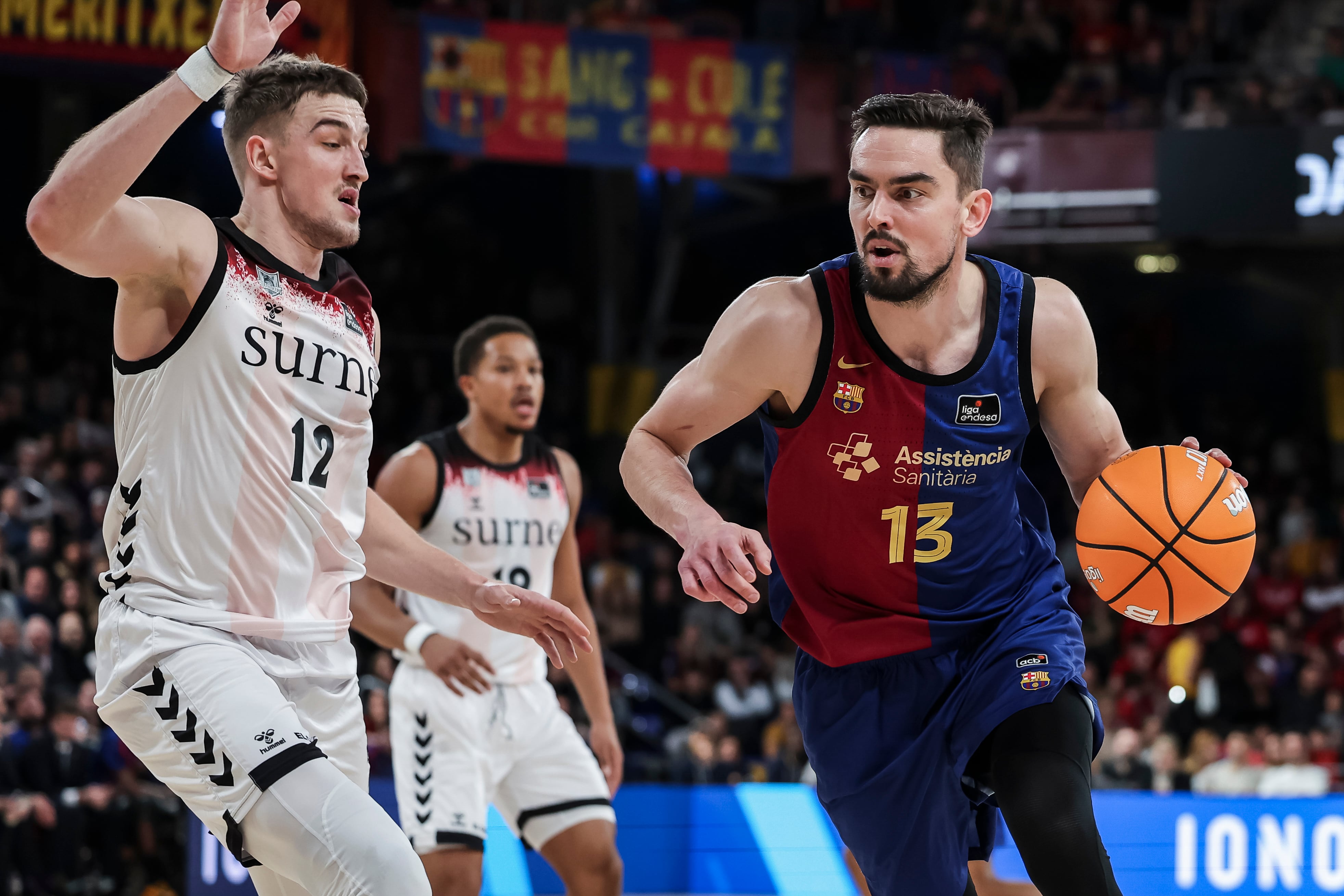 Tomas Satoransky, durante el partido entre Barça y Surne Bilbao Basket de la Liga Endesa ACB