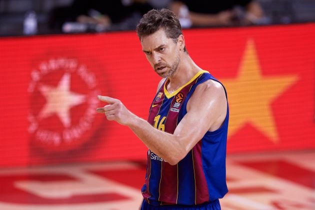 Pau Gasol en su regreso al FC Barcelona