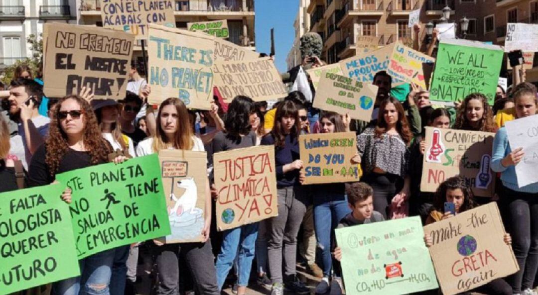 Protesta del colectivo Fridays for future.