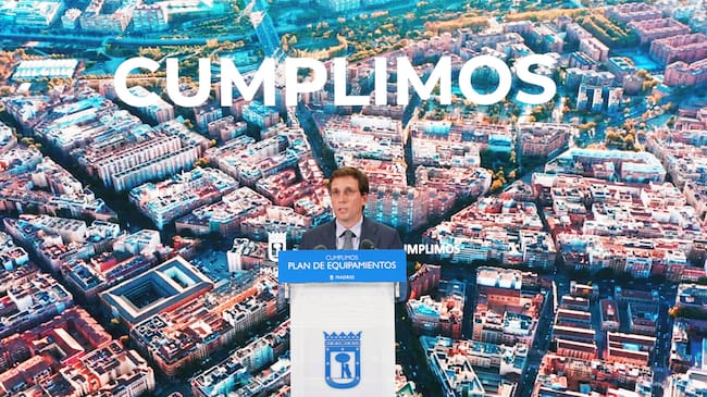 El alcalde de Madrid, José Luís Martínez Almeida hace balance del Plan de Equipamientos Madrid Capital 21