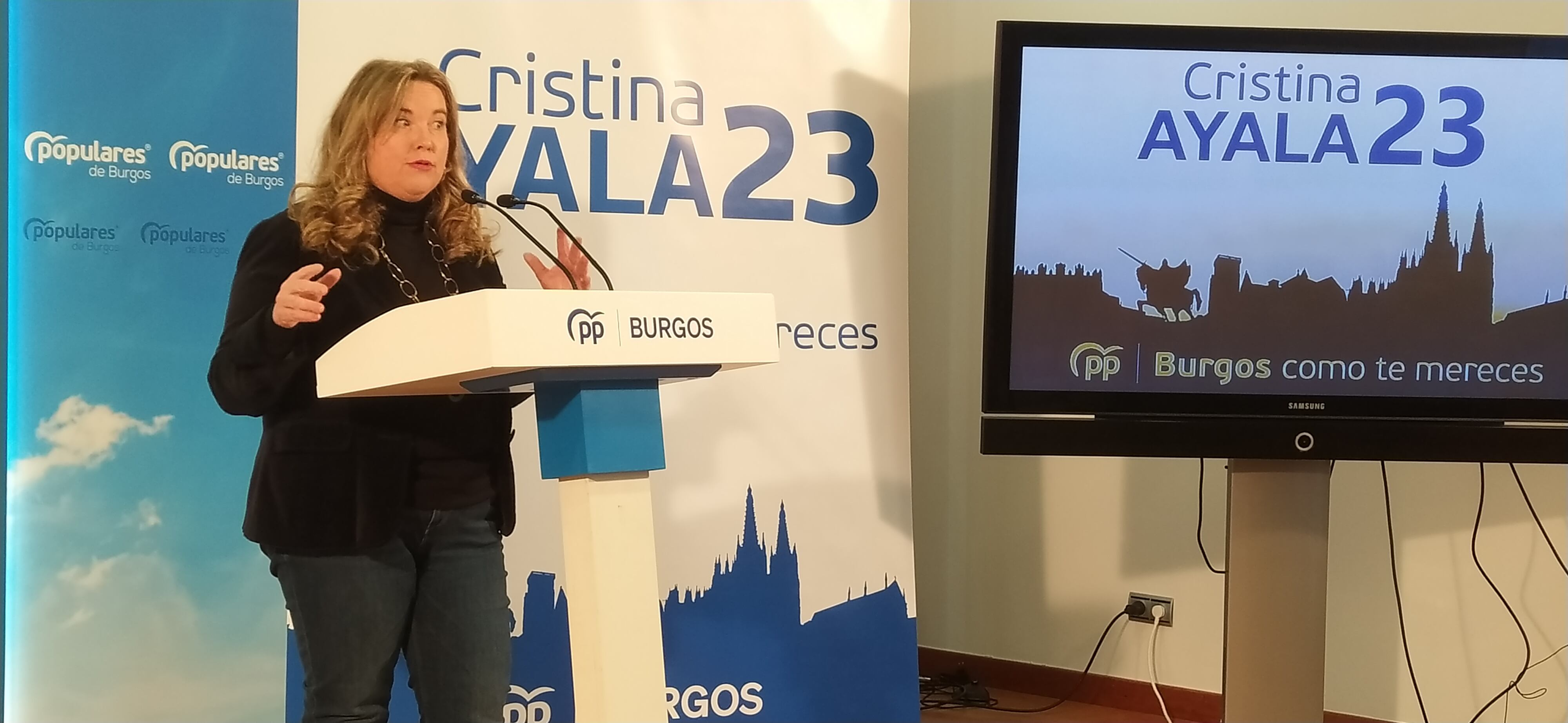 La candidata del Partido Popular a la alcaldía de Burgos, Cristina Ayala