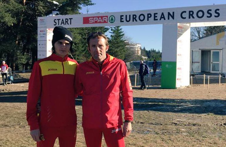 Alaiz y Villacorta, durante el pasado Europeo de Cross