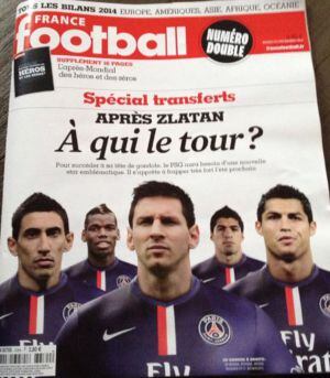 La portada de la revista francesa que especula con los posibles sustitutos de Ibrahimovic en el PSG.