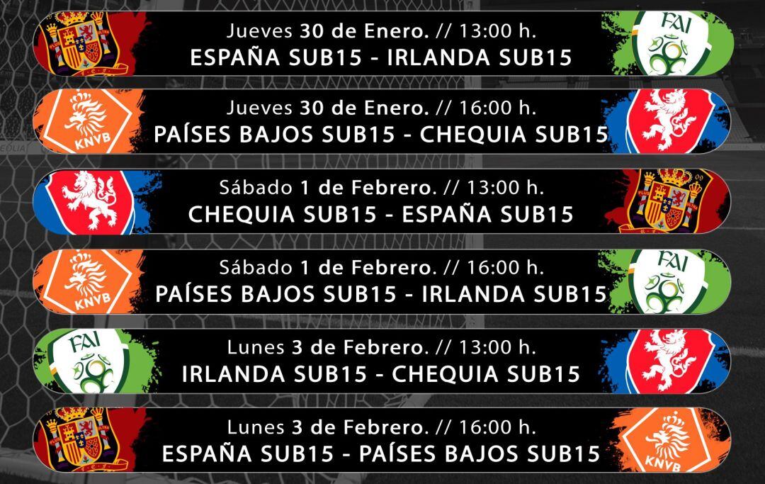 Cartel del torneo sub15 de Pinatar Arena