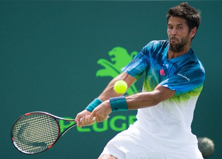 Fernando Verdasco en su partido ante Horacio Zeballos.