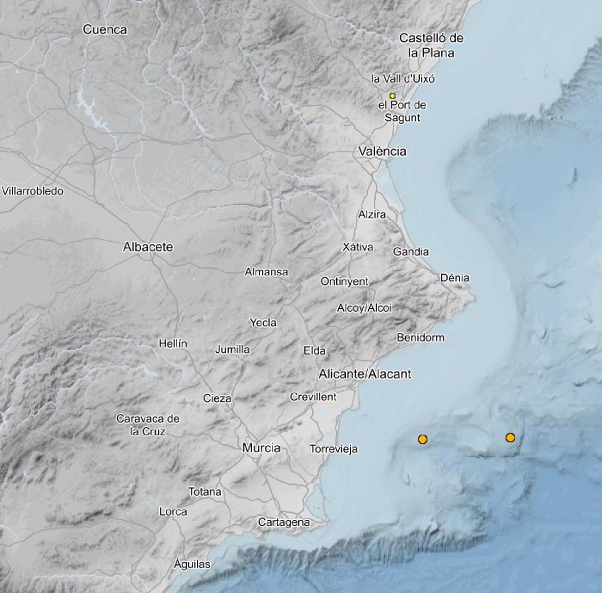 La costa de Cartagena registra dos seísmos de 2,4 y 2,5 grados en la escala de Richter