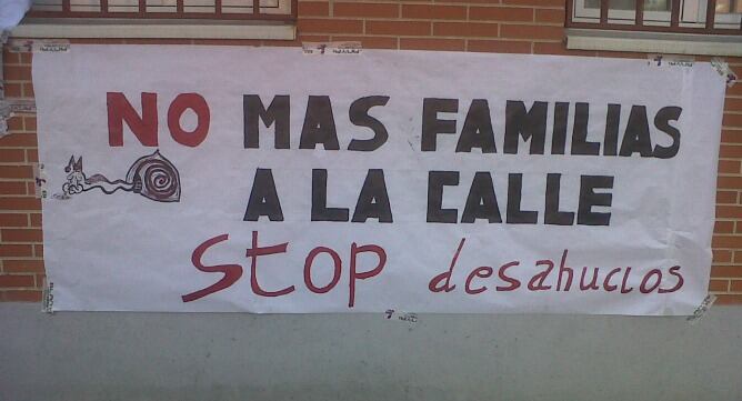 Cartel en contra de los desahucios