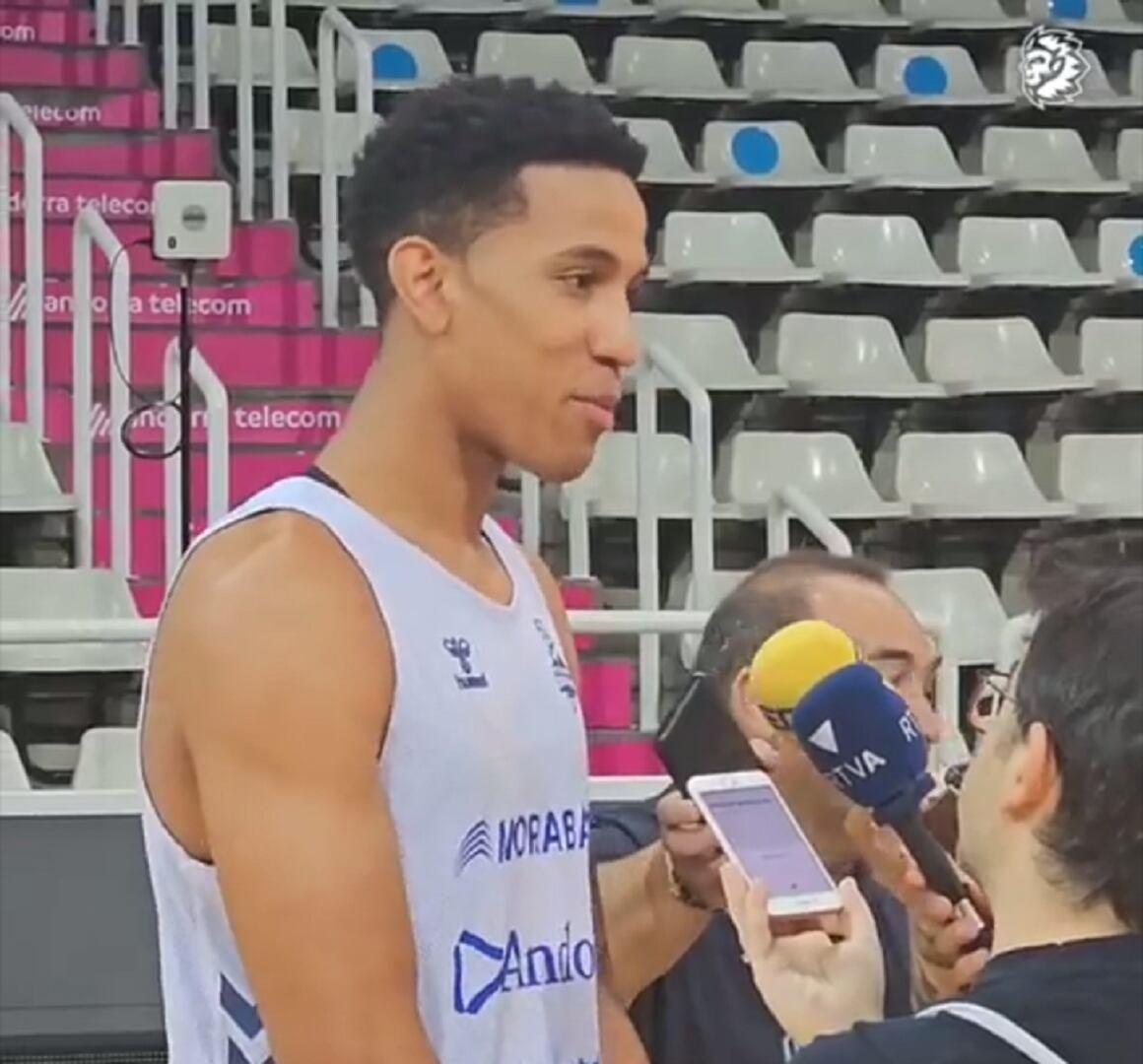 Tyson Pérez al media day del MoraBanc Andorra.