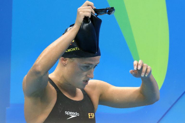 La atleta española Mireia Belmonte participa los 400m libres durante los Juegos Olímpicos Río 2016