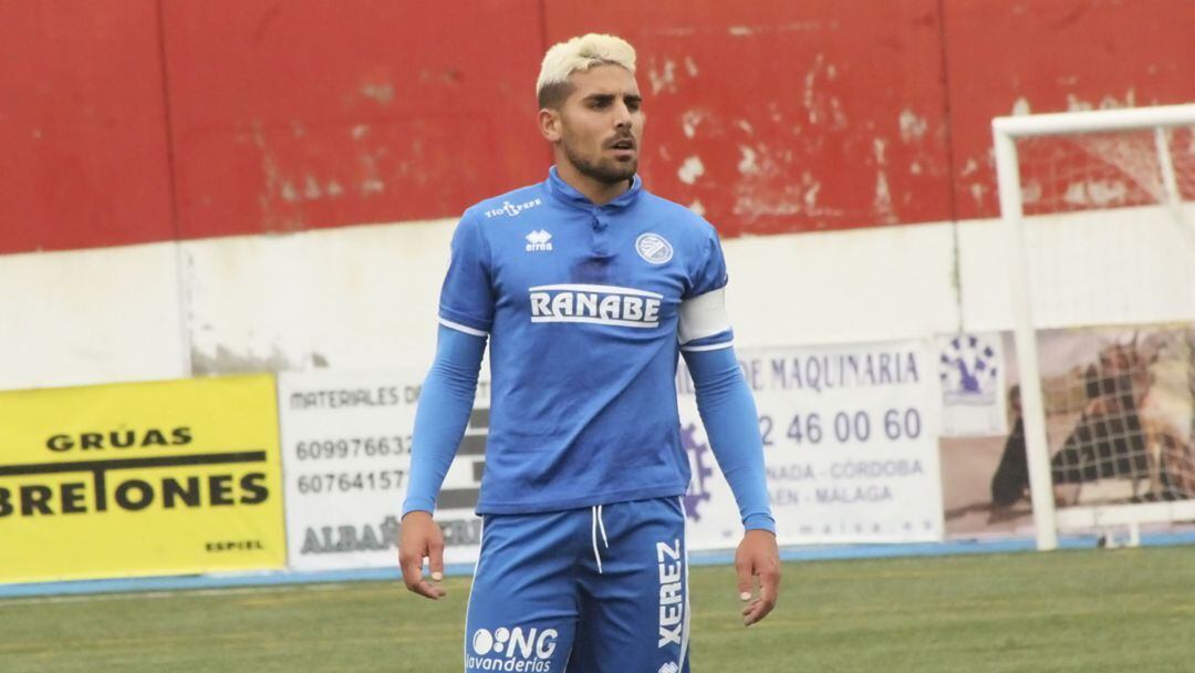 Joaquín del Moral durante un partido con el Xerez DFC