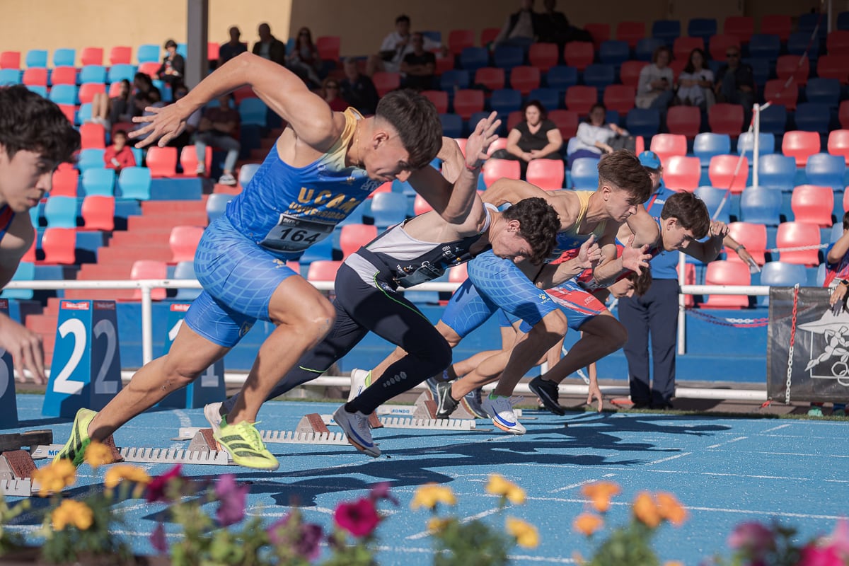 Salida de una de las pruebas del I Meeting Isla de Lanzarote-Ciudad Deportiva Lanzarote.