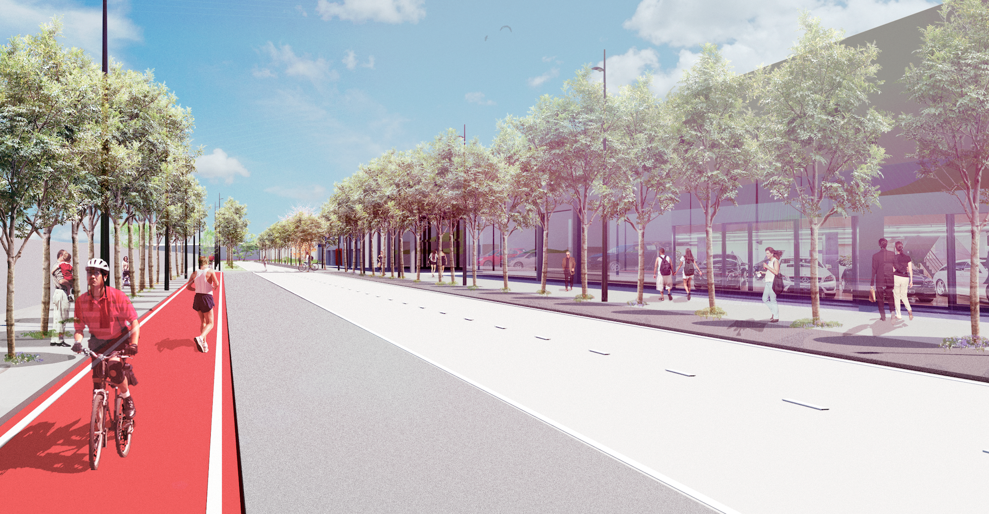 Infografía del proyecto de creación de la zona comercial de Santa Ana.