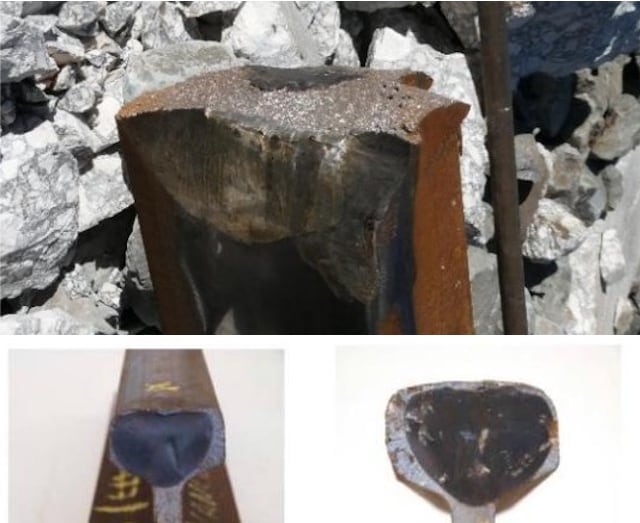 Arriba, la vía de Adamuz del 18 de enero. Abajo, la del descarrilamiento de 2017 en ese mismo tramo del AVE a Sevilla, a poco más de 90 kilómetros de Adamuz.