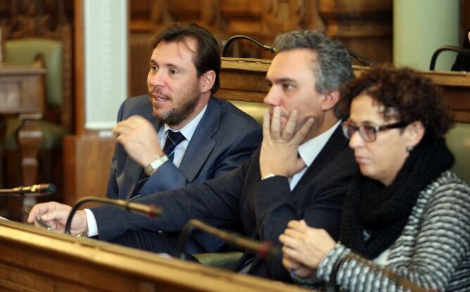 Imagen de los concejales socialistas en el pleno del Ayuntamiento de Valladolid