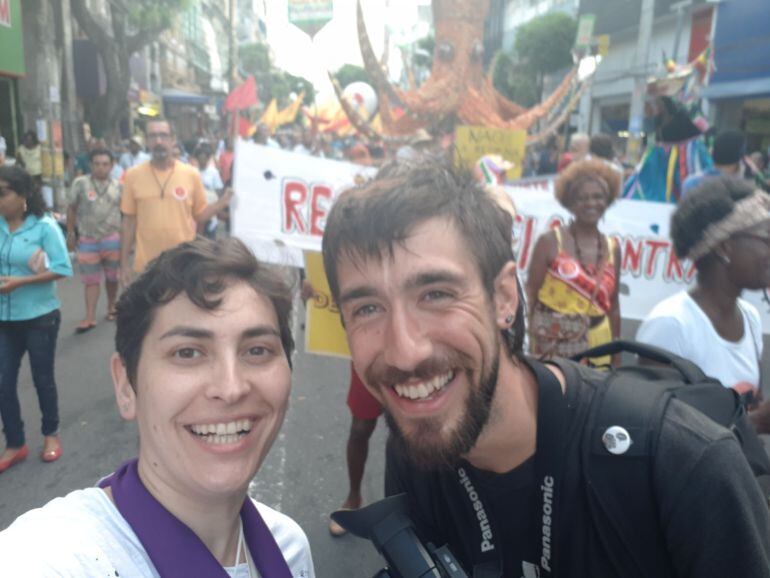 Jéssica y Rubén han participado en el foro Social Mundial 