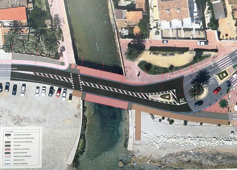 Infografía de cómo quedará el nuevo puente de Triana de Xàbia.