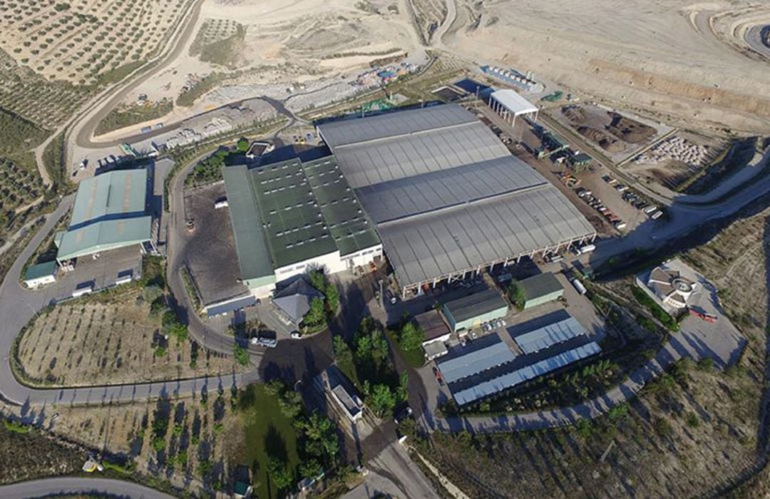 Vista aérea de la planta de reciclaje de Alhendín