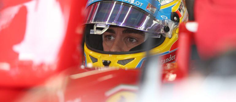 El piloto español, en los entrenamientos del GP de Brasil