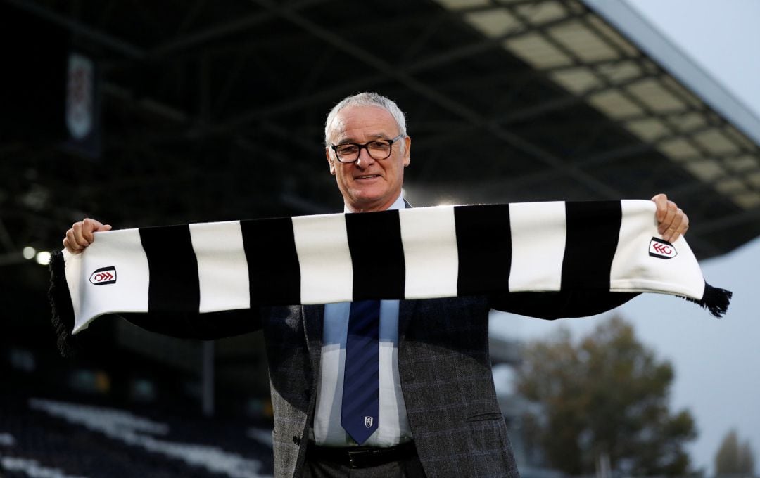 Claudio Ranieri en su presentación como técnico del Fulham