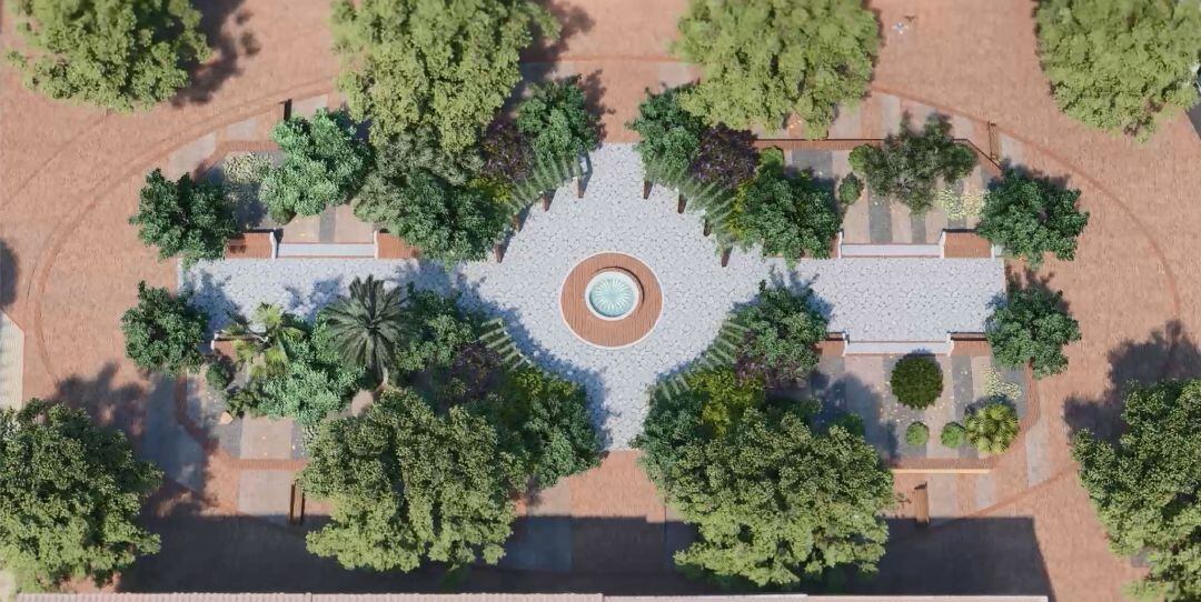 Imagen difundida de cómo quedará la Glorieta del País Valencià tras las obras de reurbanización.