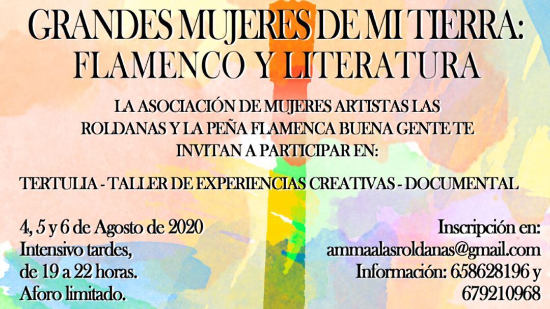 Cartel del proyecto ‘Grandes Mujeres de mi Tierra: Flamenco y Literatura’