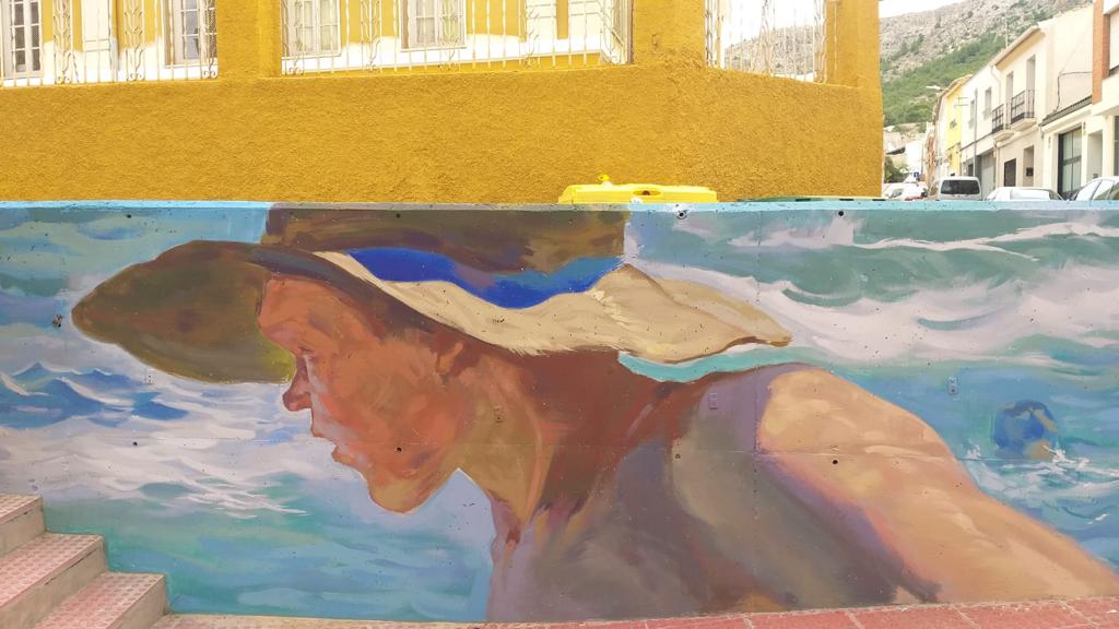 Aspecto del muro de la calle Pintor Sorolla