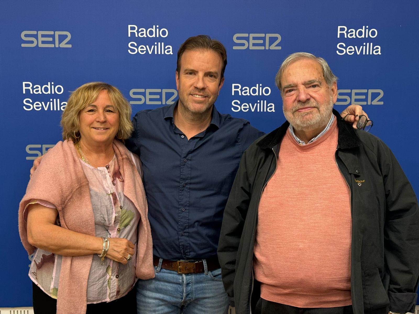 Tras su intervención en La Ventana Andalucía, Inés Alba, Fernando Pérez Monguió y Enrique García Gordillo