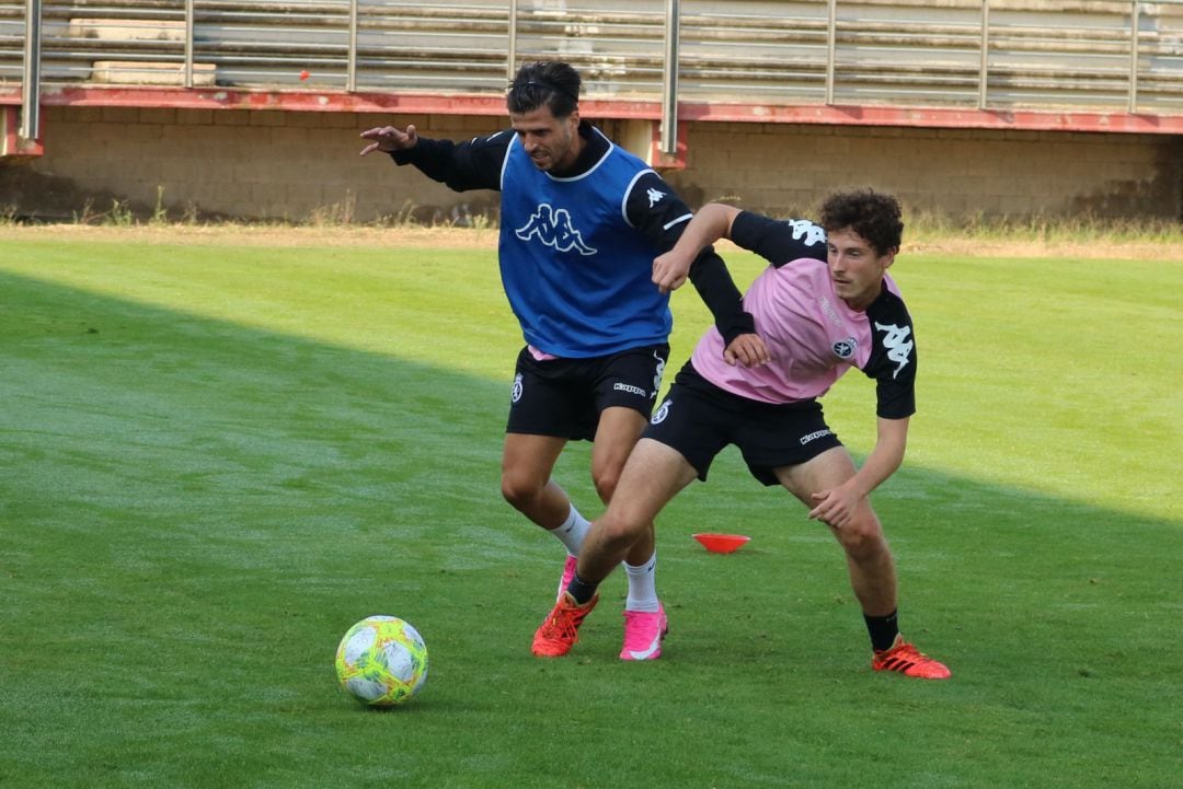 Héctor y Diego, durante un entrenamiento en Puente Castro