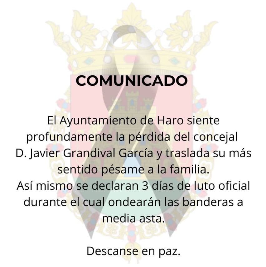 Comunicado ayuntamiento de Haro