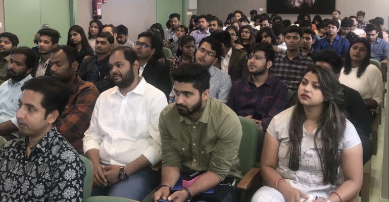 Grupo de estudiantes indios que han estudiado en la Universidad de Jaén.