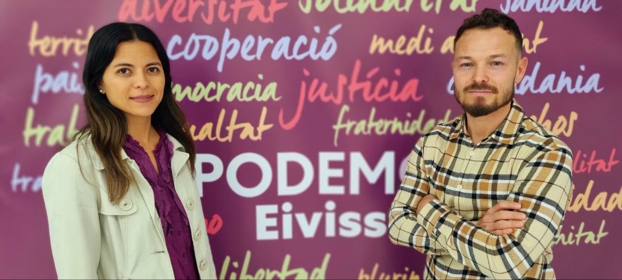 Los representantes de Unidas Podemos en Sant Antoni