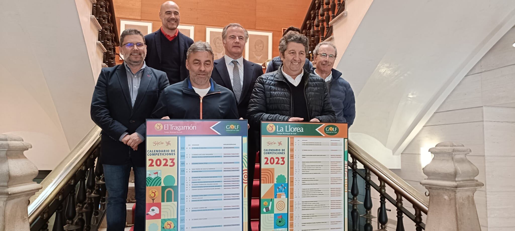 Presentación del calendario de golf municipal de Gijón en 2023.