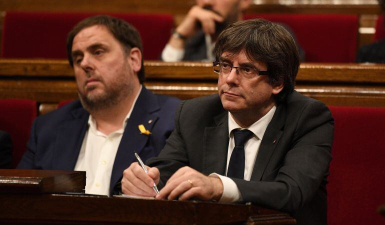 El exvicepresident Oriol Junqueras y expresident Carles Puigdemont.