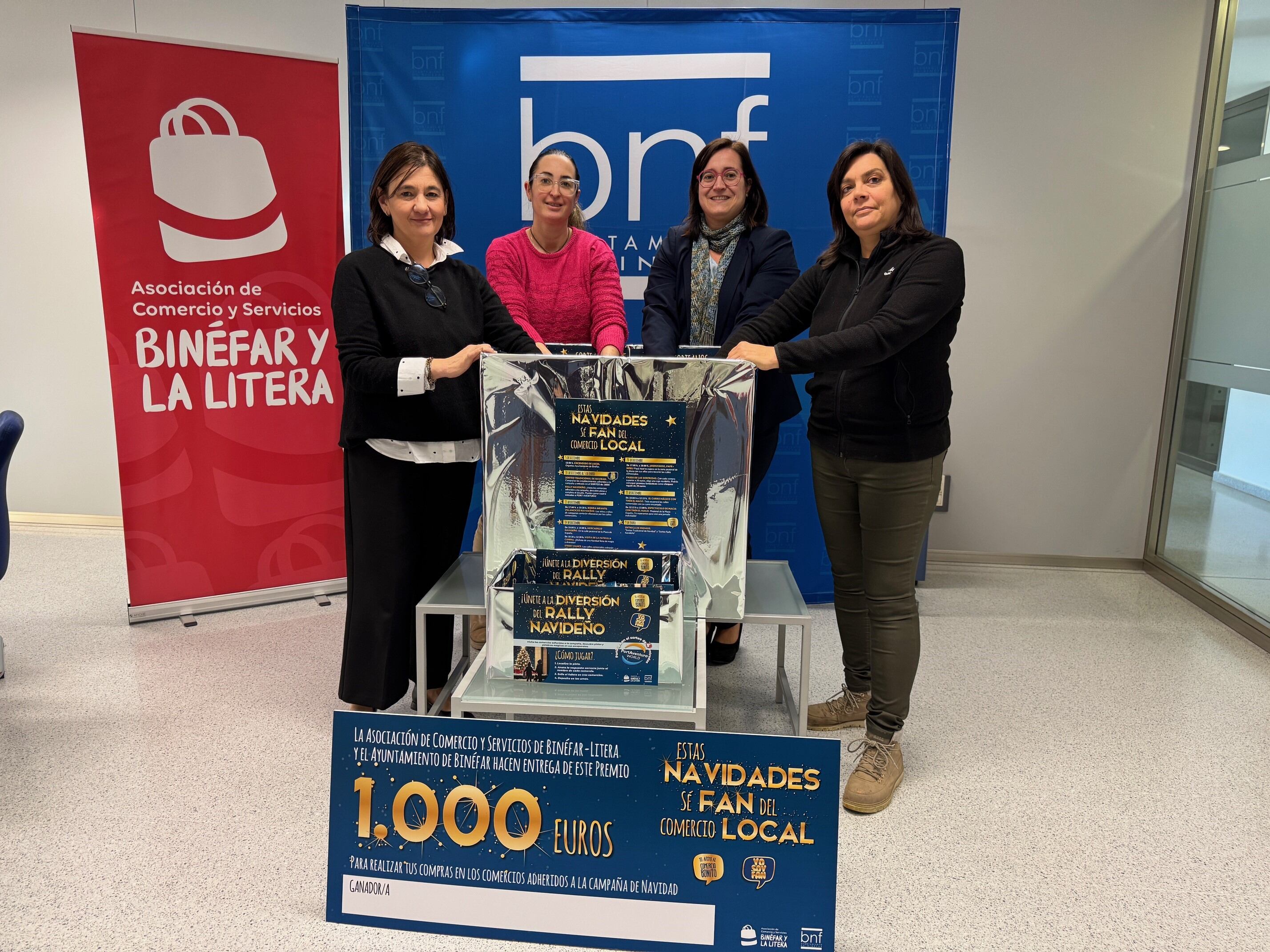 Ana Gascón, Beatriz Oliván, Patricia Rivera y Esther Ruiz. Foto: Ayto. de Binéfar