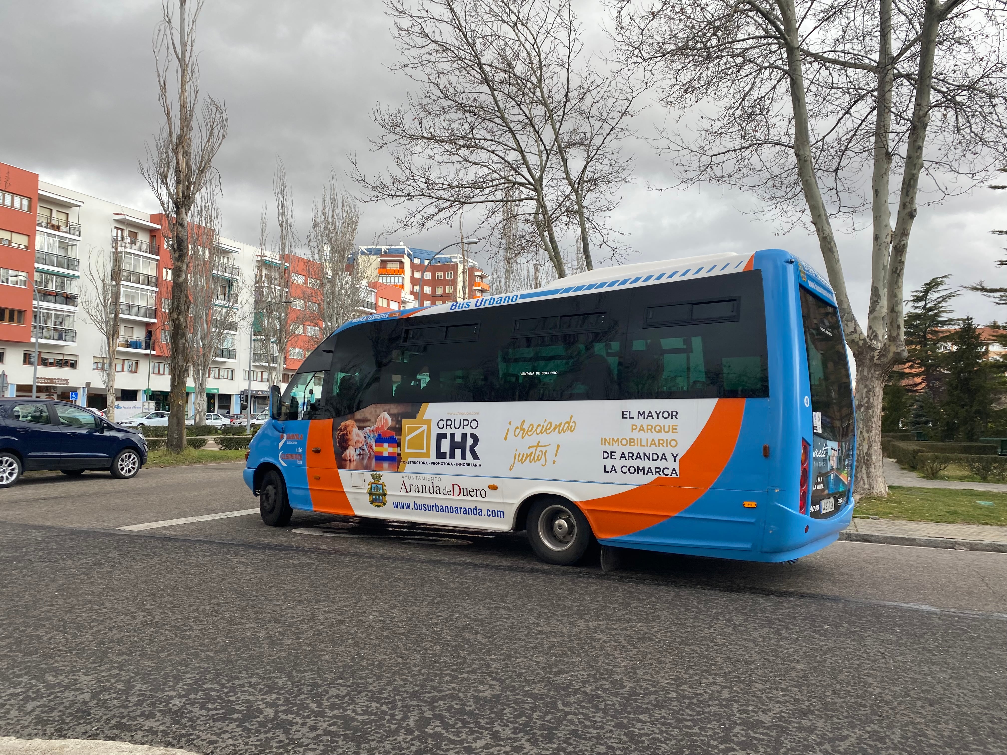 Imagen de archivo de un autobús del servicio municipal de Aranda