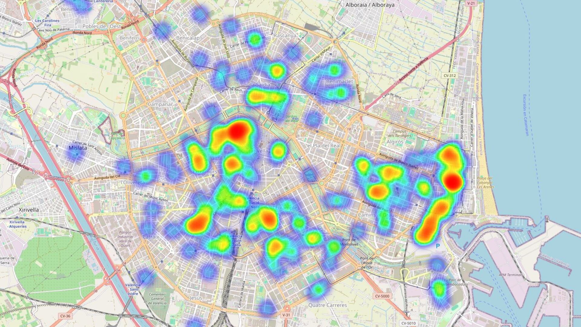 Mapa de pisos turísticos