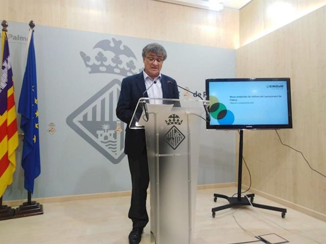 Ramón Perpinyà, en la sala de prensa de Cort.